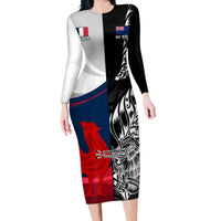 custom-new-zealand-and-france-rugby-family-matching-long-sleeve-bodycon-dress-and-hawaiian-shirt-xv-de-france-kiwi-silver-fern-2023-world-cup