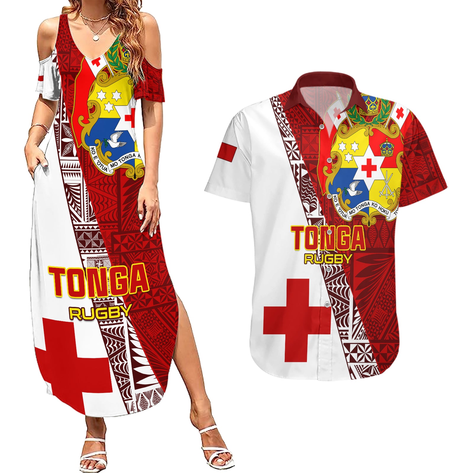 tonga-rugby-couples-matching-summer-maxi-dress-and-hawaiian-shirt-tongan-go-2023-world-cup