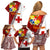 Tonga Rugby Family Matching Off Shoulder Short Dress and Hawaiian Shirt Tongan Go 2023 World Cup LT01 - Polynesian Pride