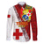 Tonga Rugby Family Matching Tank Maxi Dress and Hawaiian Shirt Tongan Go 2023 World Cup LT01 Dad's Shirt - Long Sleeve Red - Polynesian Pride