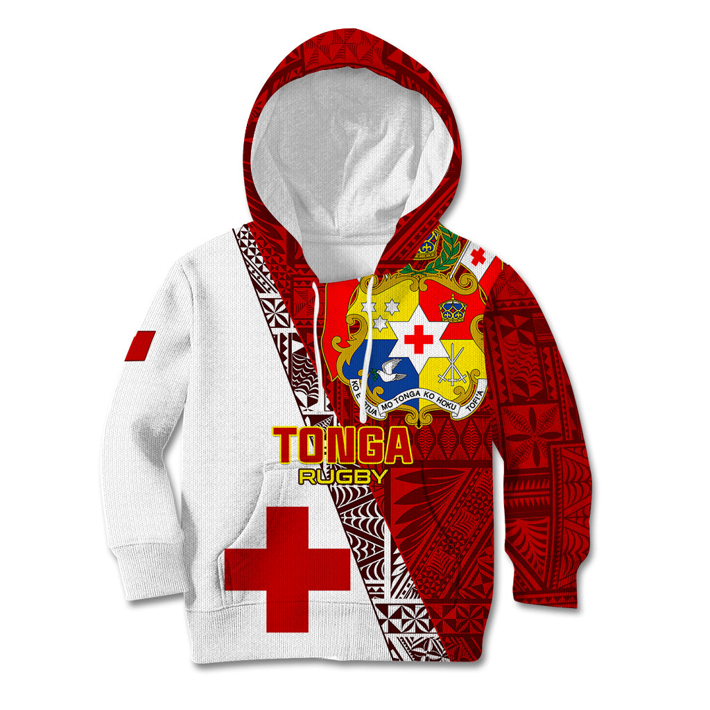 Tonga Rugby Kid Hoodie Tongan Go 2023 World Cup LT01 Hoodie Red - Polynesian Pride