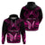 Personalised Pink Out Hoodie Breast Cancer Awareness Polynesian Pattern Black Version LT01 - Polynesian Pride