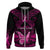 Personalised Pink Out Hoodie Breast Cancer Awareness Polynesian Pattern Black Version LT01 - Polynesian Pride