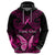 Personalised Pink Out Hoodie Breast Cancer Awareness Polynesian Pattern Black Version LT01 - Polynesian Pride