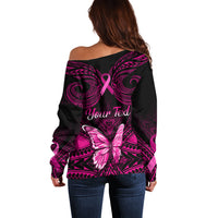 personalised-pink-out-off-shoulder-sweater-breast-cancer-awareness-polynesian-pattern-black-version