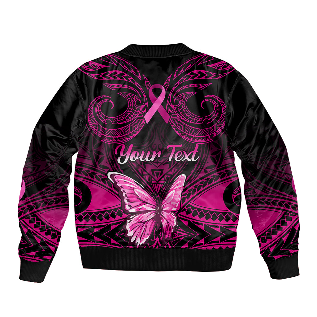 personalised-pink-out-sleeve-zip-bomber-jacket-breast-cancer-awareness-polynesian-pattern-black-version