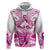 Personalised Pink Out Hoodie Breast Cancer Awareness Polynesian Pattern White Version LT01 White - Polynesian Pride