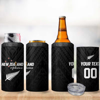 Custom Football New Zealand 4 in 1 Can Cooler Tumbler Aotearoa United Black Version LT01 - Polynesian Pride
