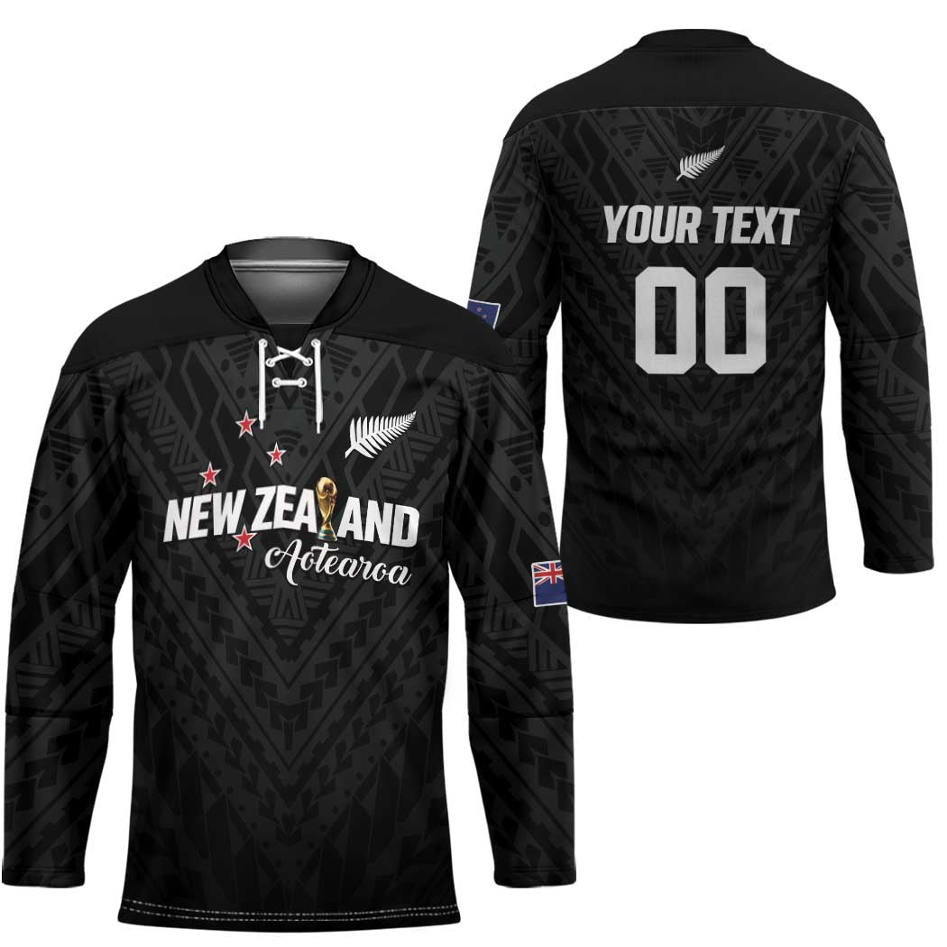 Custom Football New Zealand Hockey Jersey Aotearoa United Black Version - Polynesian Pride