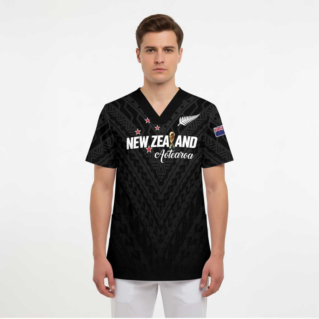 Custom Football New Zealand Scrub Top Aotearoa United Black Version - Polynesian Pride