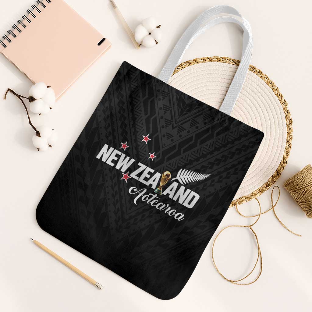 Football New Zealand Tote Bag Aotearoa United Black Version - Polynesian Pride