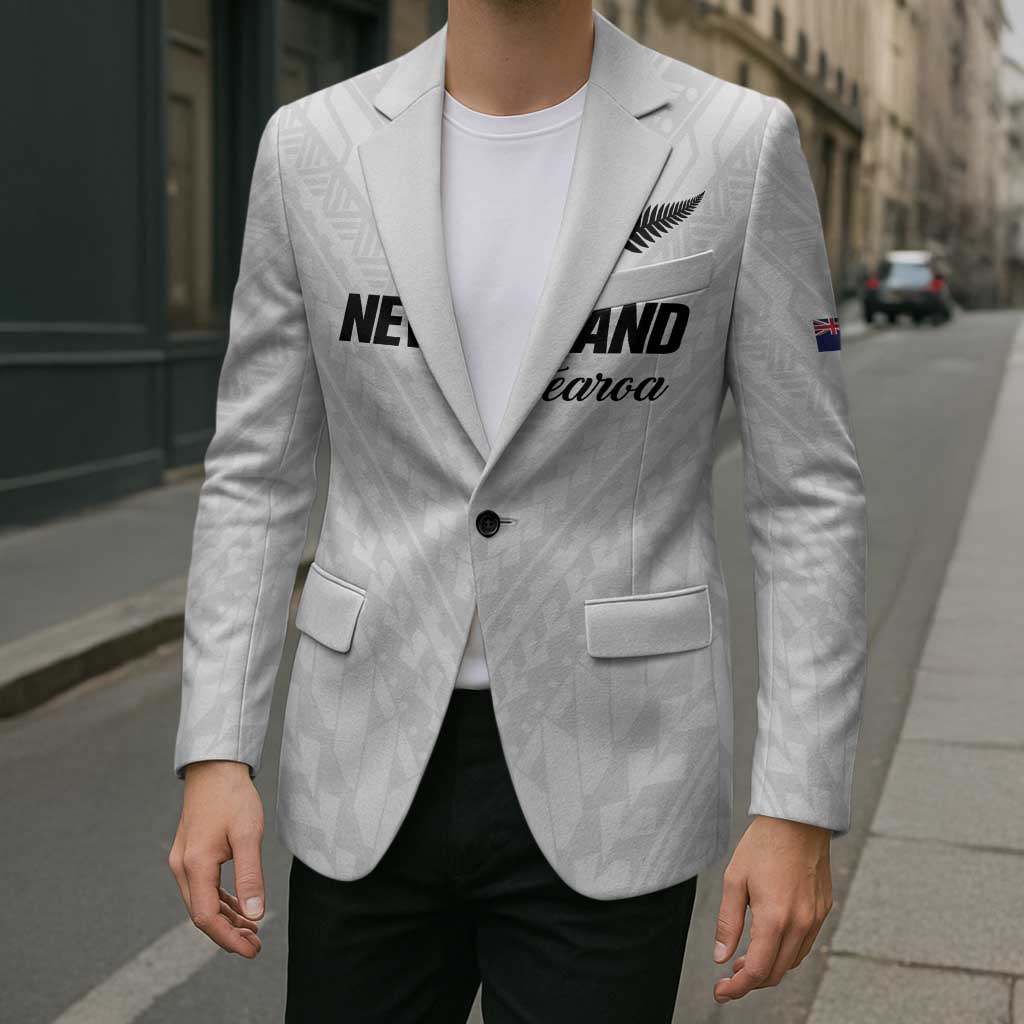 Custom Football New Zealand Blazer Aotearoa United White Version - Polynesian Pride