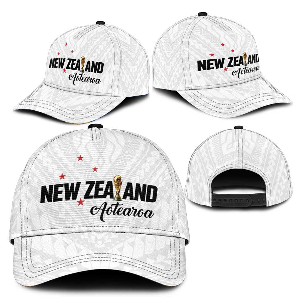 Football New Zealand Classic Cap Aotearoa United White Version - Polynesian Pride