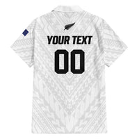 Custom Football New Zealand Family Matching Mermaid Dress and Hawaiian Shirt Aotearoa United White Version LT01 - Polynesian Pride