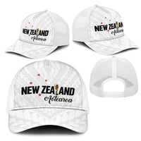 Football New Zealand Mesh Trucker Cap Aotearoa United White Version - Polynesian Pride