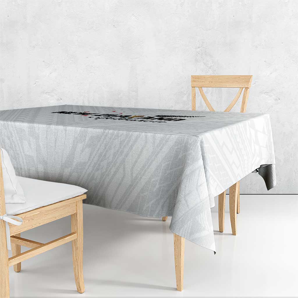 Football New Zealand Tablecloth Aotearoa United White Version - Polynesian Pride