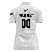 Custom Football New Zealand Women Polo Shirt Aotearoa United White Version LT01 - Polynesian Pride