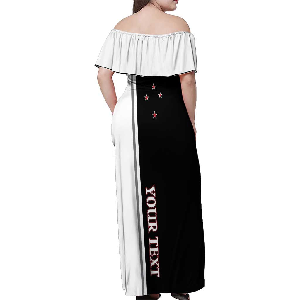 Personalised New Zealand 2025 Archery Basic Family Matching Off Shoulder Maxi Dress and Hawaiian Shirt Archery NZ