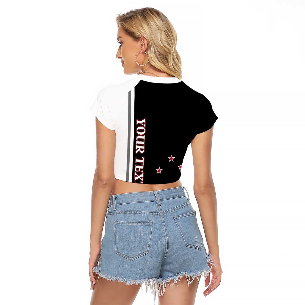 Personalised New Zealand 2025 Archery Basic Raglan Cropped T Shirt Archery NZ LT01 - Polynesian Pride