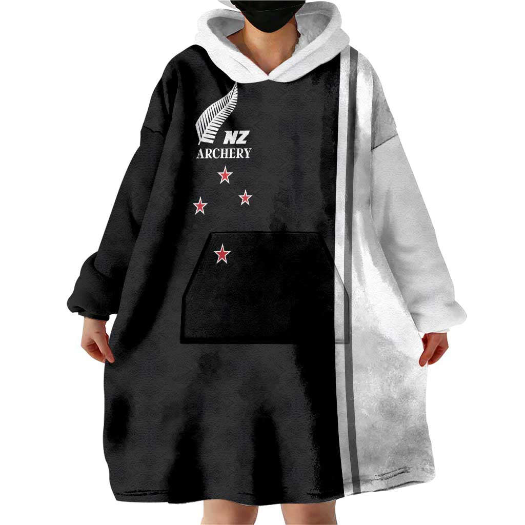 Personalised New Zealand 2025 Archery Basic Wearable Blanket Hoodie Archery NZ