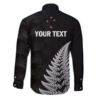 Personalised New Zealand 2025 Archery Family Matching Off The Shoulder Long Sleeve Dress and Hawaiian Shirt Aotearoa Silver Arrows Black LT01 - Polynesian Pride