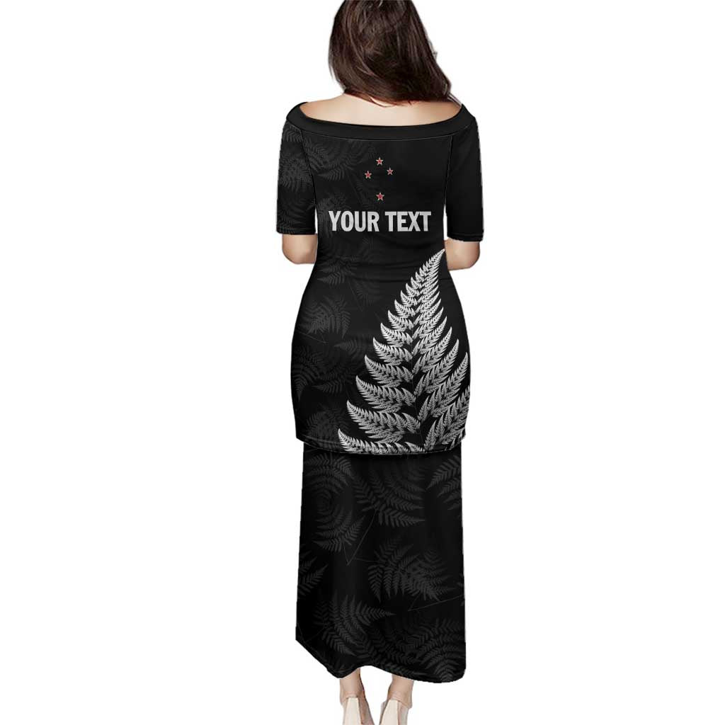 Personalised New Zealand 2025 Archery Family Matching Puletasi and Hawaiian Shirt Aotearoa Silver Arrows Black LT01 - Polynesian Pride