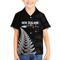 Personalised New Zealand 2025 Archery Hawaiian Shirt Aotearoa Silver Arrows Black