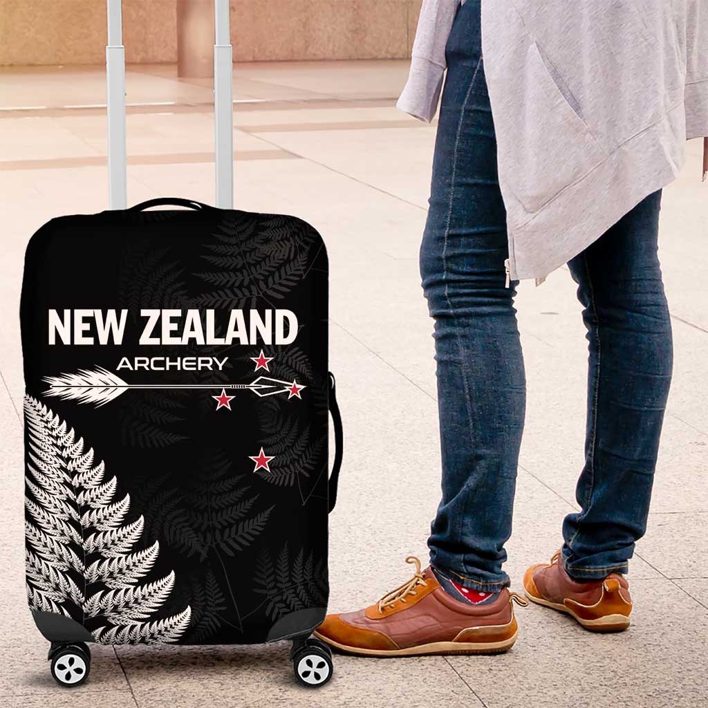 New Zealand 2025 Archery Luggage Cover Aotearoa Silver Arrows Black