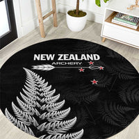 New Zealand 2025 Archery Round Carpet Aotearoa Silver Arrows Black
