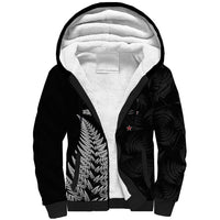 Personalised New Zealand 2025 Archery Sherpa Hoodie Aotearoa Silver Arrows Black