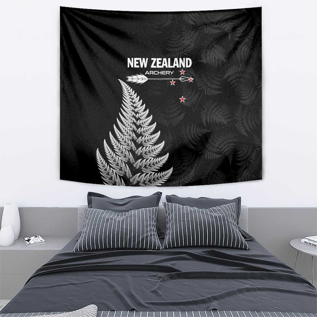 New Zealand 2025 Archery Tapestry Aotearoa Silver Arrows Black