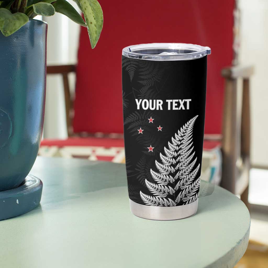 Personalised New Zealand 2025 Archery Tumbler Cup Aotearoa Silver Arrows Black