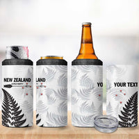 Personalised New Zealand 2025 Archery 4 in 1 Can Cooler Tumbler Aotearoa Silver Arrows White