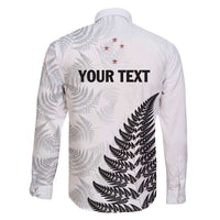 Personalised New Zealand 2025 Archery Family Matching Short Sleeve Bodycon Dress and Hawaiian Shirt Aotearoa Silver Arrows White LT01 - Polynesian Pride