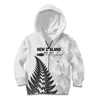 Personalised New Zealand 2025 Archery Kid Hoodie Aotearoa Silver Arrows White