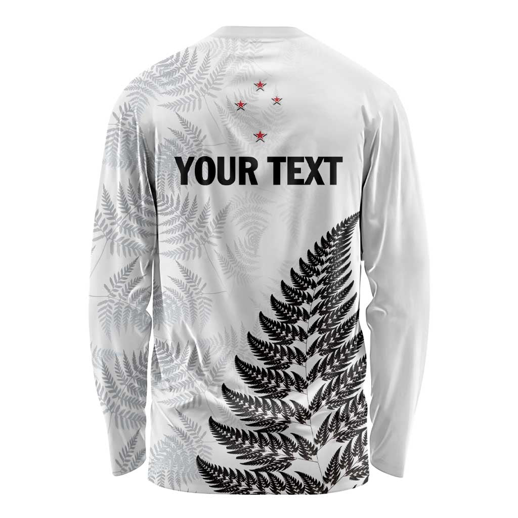 Personalised New Zealand 2025 Archery Long Sleeve Shirt Aotearoa Silver Arrows White
