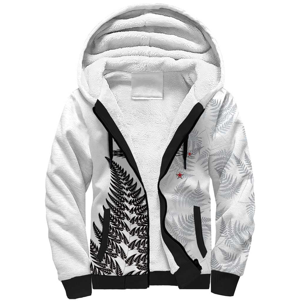 Personalised New Zealand 2025 Archery Sherpa Hoodie Aotearoa Silver Arrows White