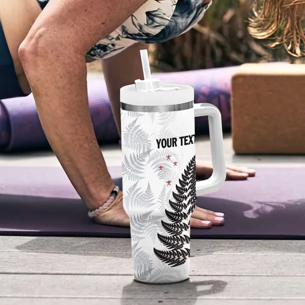 Personalised New Zealand 2025 Archery Tumbler With Handle Aotearoa Silver Arrows White