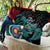 New Zealand Archery Quilt Turquoise Maori Silver Fern