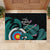 New Zealand Archery Rubber Doormat Turquoise Maori Silver Fern