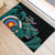 New Zealand Archery Rubber Doormat Turquoise Maori Silver Fern