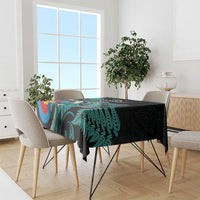 New Zealand Archery Tablecloth Turquoise Maori Silver Fern