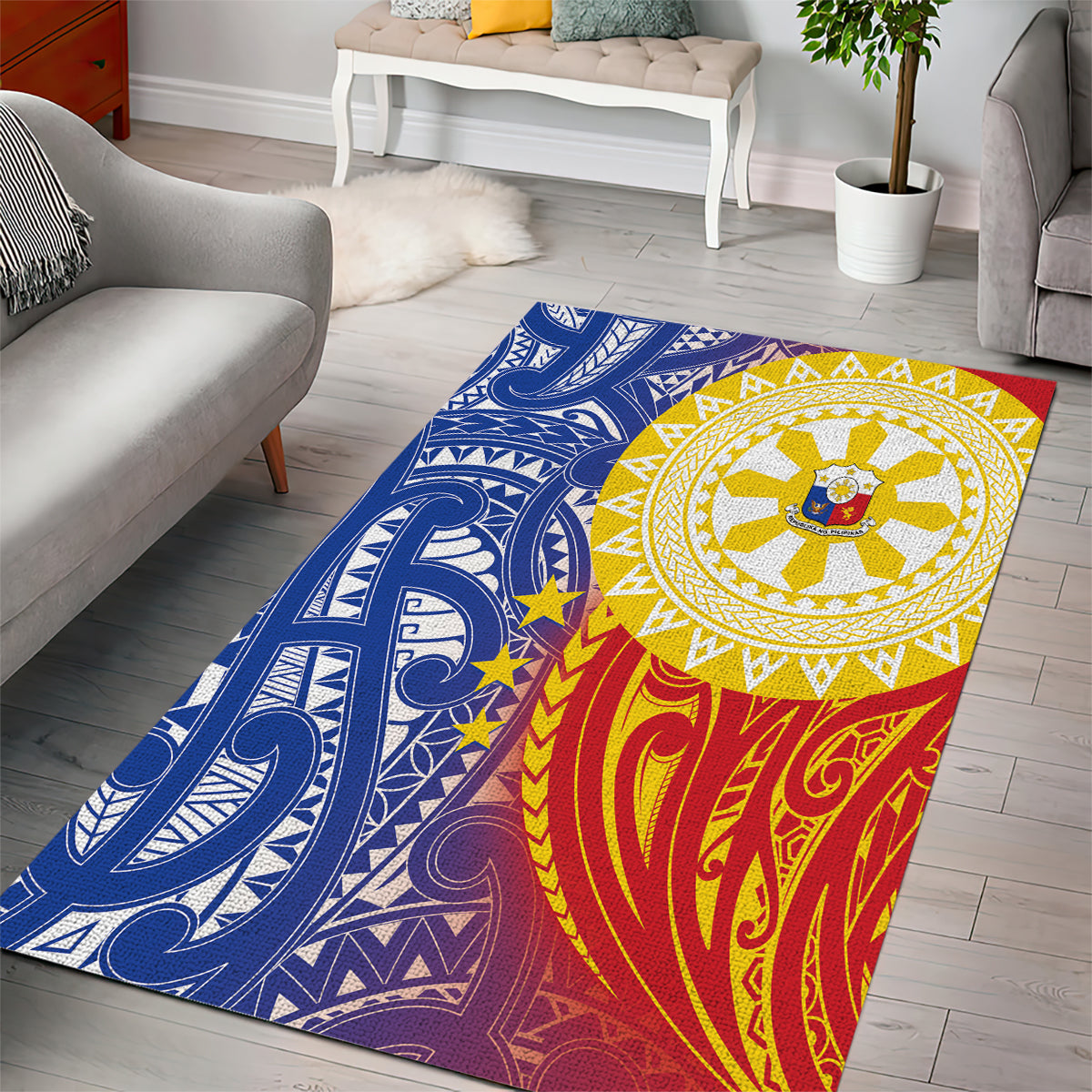 Philippines Area Rug Pilipinas Polynesian Pattern