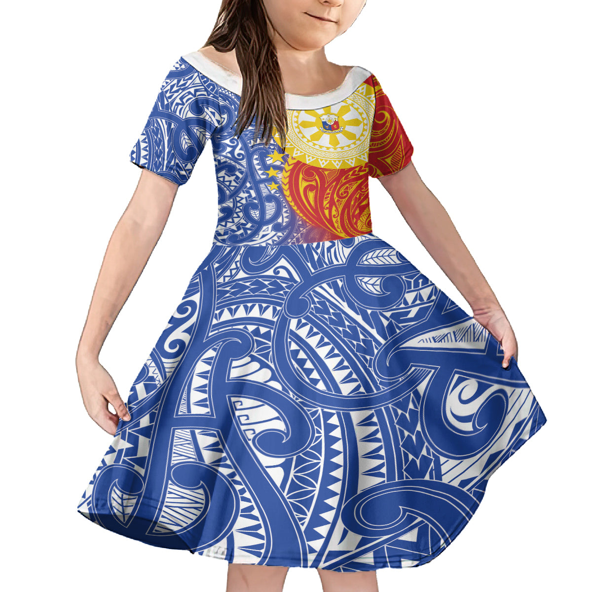 Philippines Family Matching Tank Maxi Dress and Hawaiian Shirt Pilipinas Polynesian Pattern