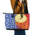 Philippines Leather Tote Bag Pilipinas Polynesian Pattern