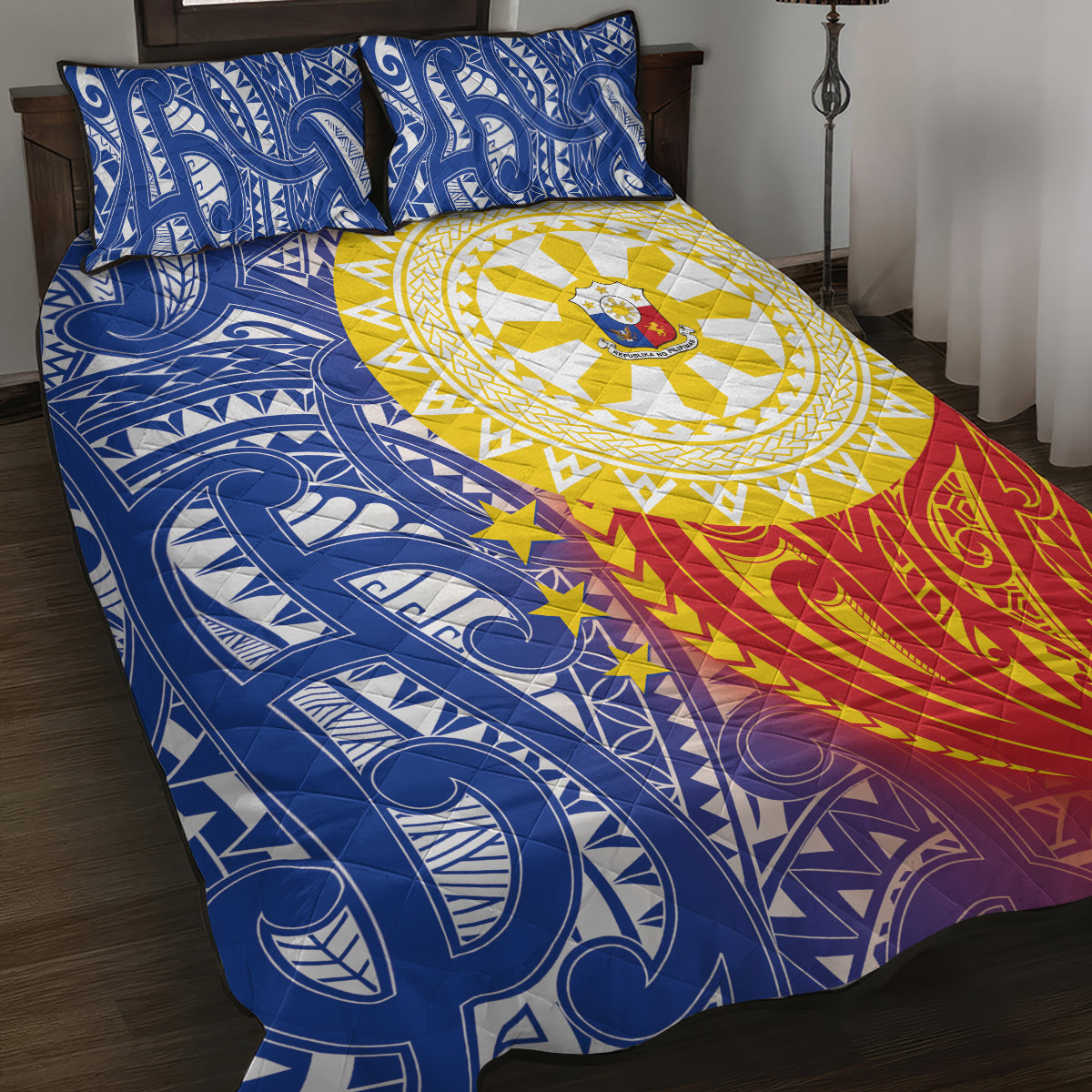 Philippines Quilt Bed Set Pilipinas Polynesian Pattern