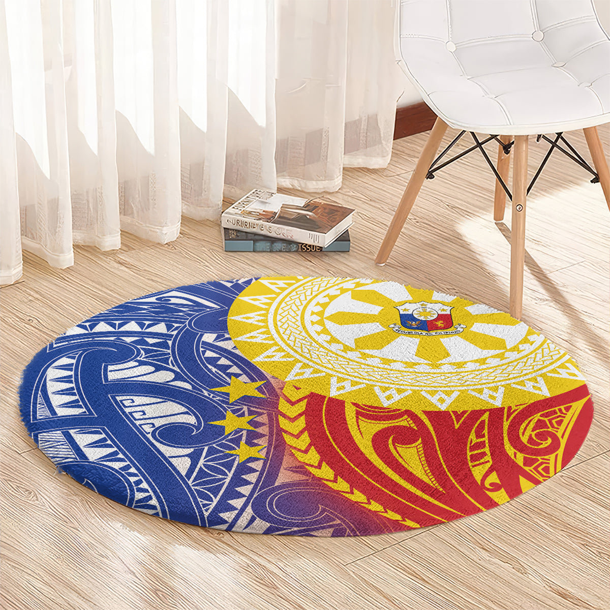 Philippines Round Carpet Pilipinas Polynesian Pattern