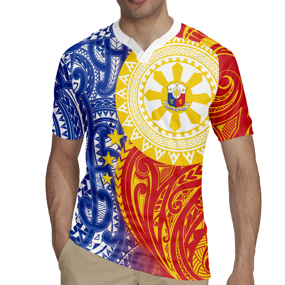 Philippines Rugby Jersey Pilipinas Polynesian Pattern