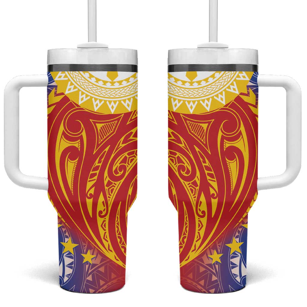 Philippines Tumbler With Handle Pilipinas Polynesian Pattern