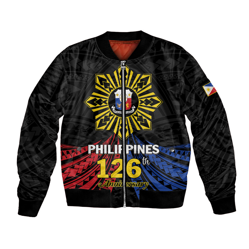 Personalized Philippines Independence Day Bomber Jacket Filipino 126th Anniversary Sun Tattoo